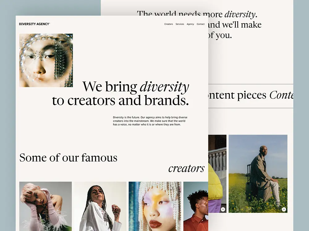 Screenshot der Diversity Agency Website